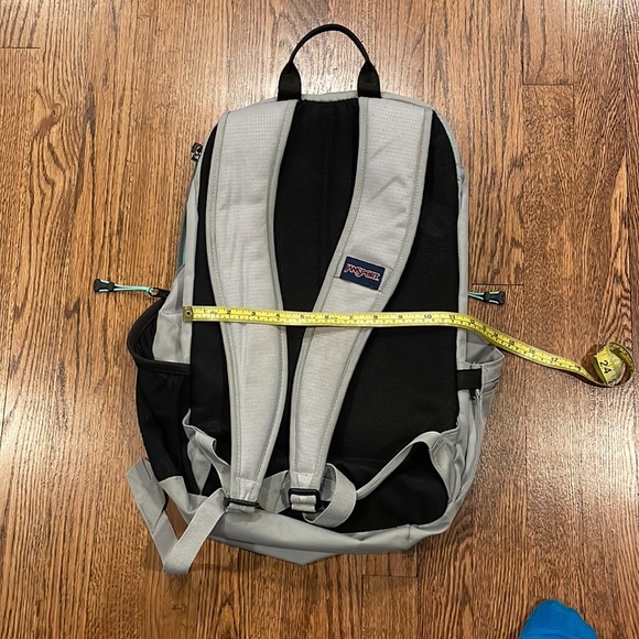 Jansport backpack gray with light green accents - Picture 9 of 12